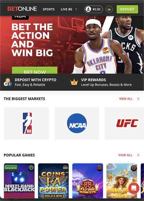 BetOnline screenshot